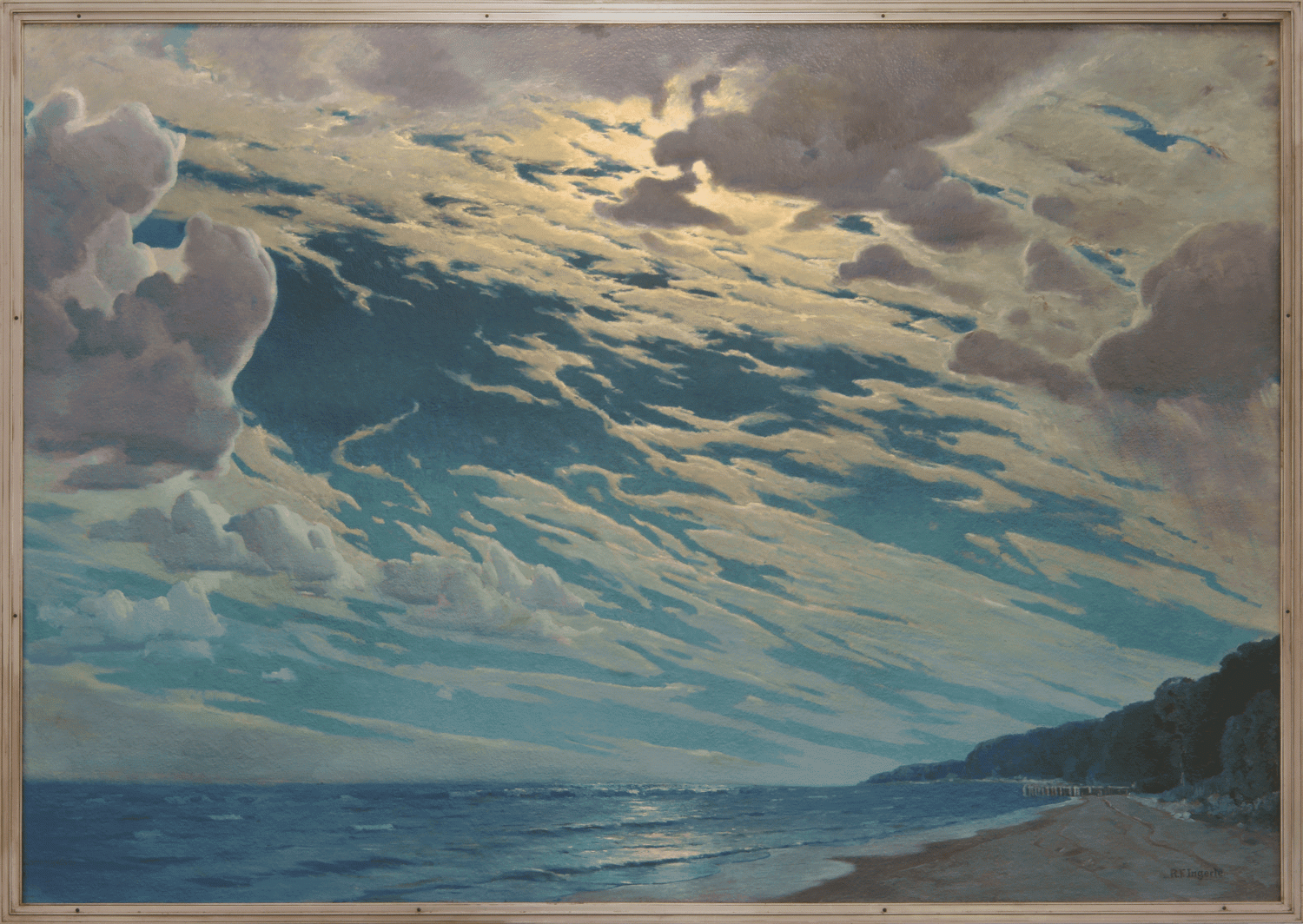 Rudolph Frank Ingerle, Moonlight on Lake Michigan, 1931